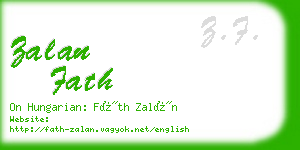 zalan fath business card